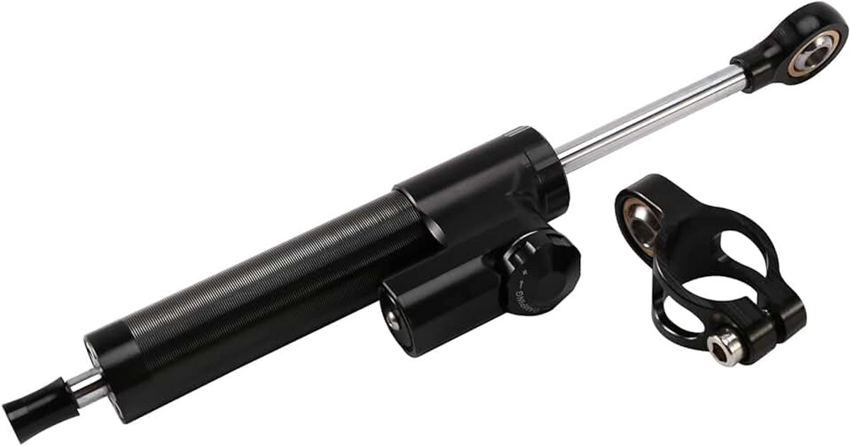 Stuurdemper motorfiets stabilisator lineair omgekeerde veilige controle CNC voor MT09 MT07 YZF R1 R6 zwart