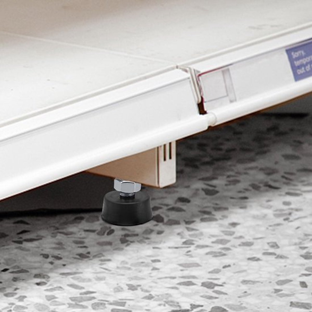 Stelbare meubelpoten met rubberen voetjes, set van 10, M10 zwart - Antislip, geluidsdempend