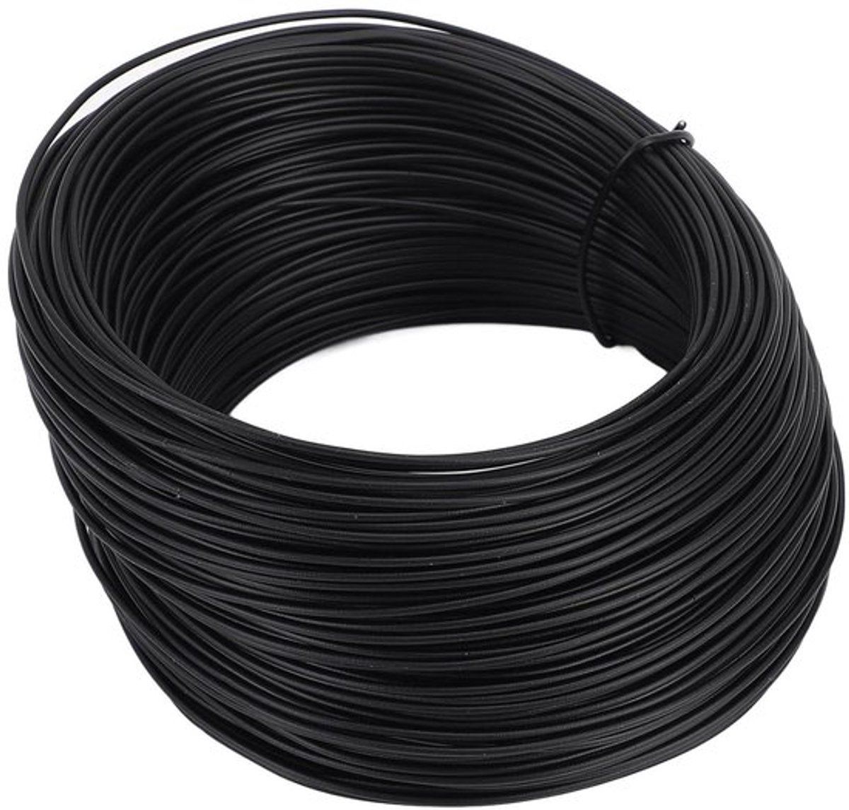 Gegalvaniseerde PVC-gecoatte binddraadrol - 50m - 0,75 mm - Snijbaar - Herbruikbaar - Glanzende afwerking - Versterkingsbalk - Binnen- en Buitentoepassingen - Zwart