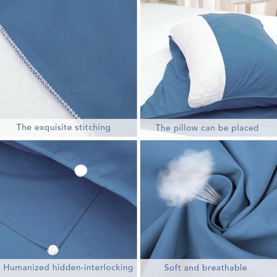 Slaapzak Liner - Reis Laken - Outdoor Reizen - Lichtgewicht Draagbaar - 200 x 116 cm - Blauw — afbeelding 4