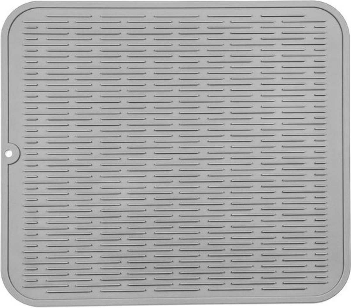 Afdruipmat servies 60x40 cm BPA-vrij droogmat hittebestendig antislip borstel - Grijs