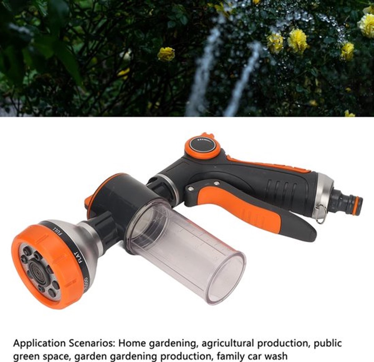 Tuinspuitgun met 8 standen - Tuinspuit Pistool - Hoge Druk - Foam Sprayer - Gebruiksvriendelijk - Bereik tot 10 meter