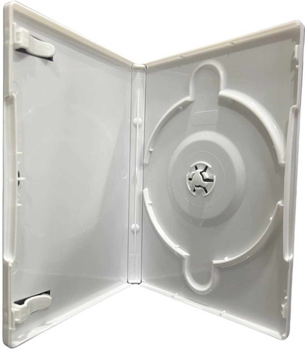 Hoesje DVD - 50 x Enkele Witte Hoesjes - Slagvast Polypropyleen - Hoogwaardige Bescherming - Geschikt voor Boekje tot 3mm - Octrooi Vergrendelschijf - Dvd-hoes
