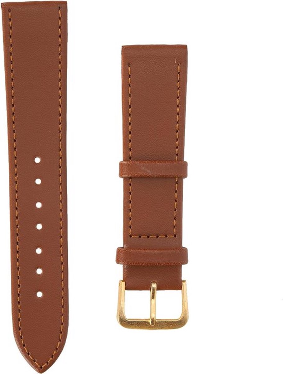 Duurzaam bruin horlogebandje van PU-leer met gesp, slijtvast en perfect voor vervangingen en professioneel gebruik (20mm)