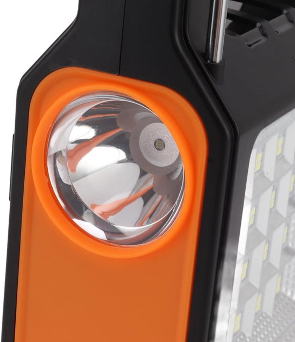 Draagbare Zonne-energie Powerbank met 6000mAh, Helder Hoofdlamp en 3 Lampen voor Kamperen en Reizen