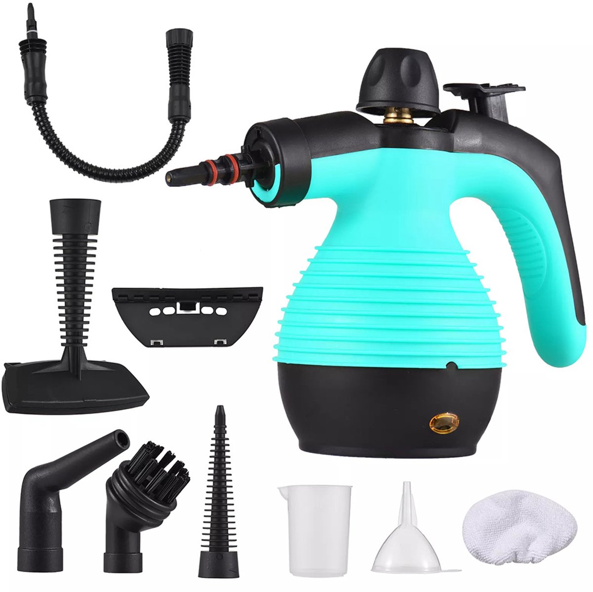 Draagbare handstoomreiniger - 1050 Watt - Stoomreiniger voor thuisgebruik - Multifunctioneel reinigingsapparaat - Draagbaar en gebruiksvriendelijk - Geschikt voor het reinigen van tegels, meubels, ramen en auto-interieurs - Blauw