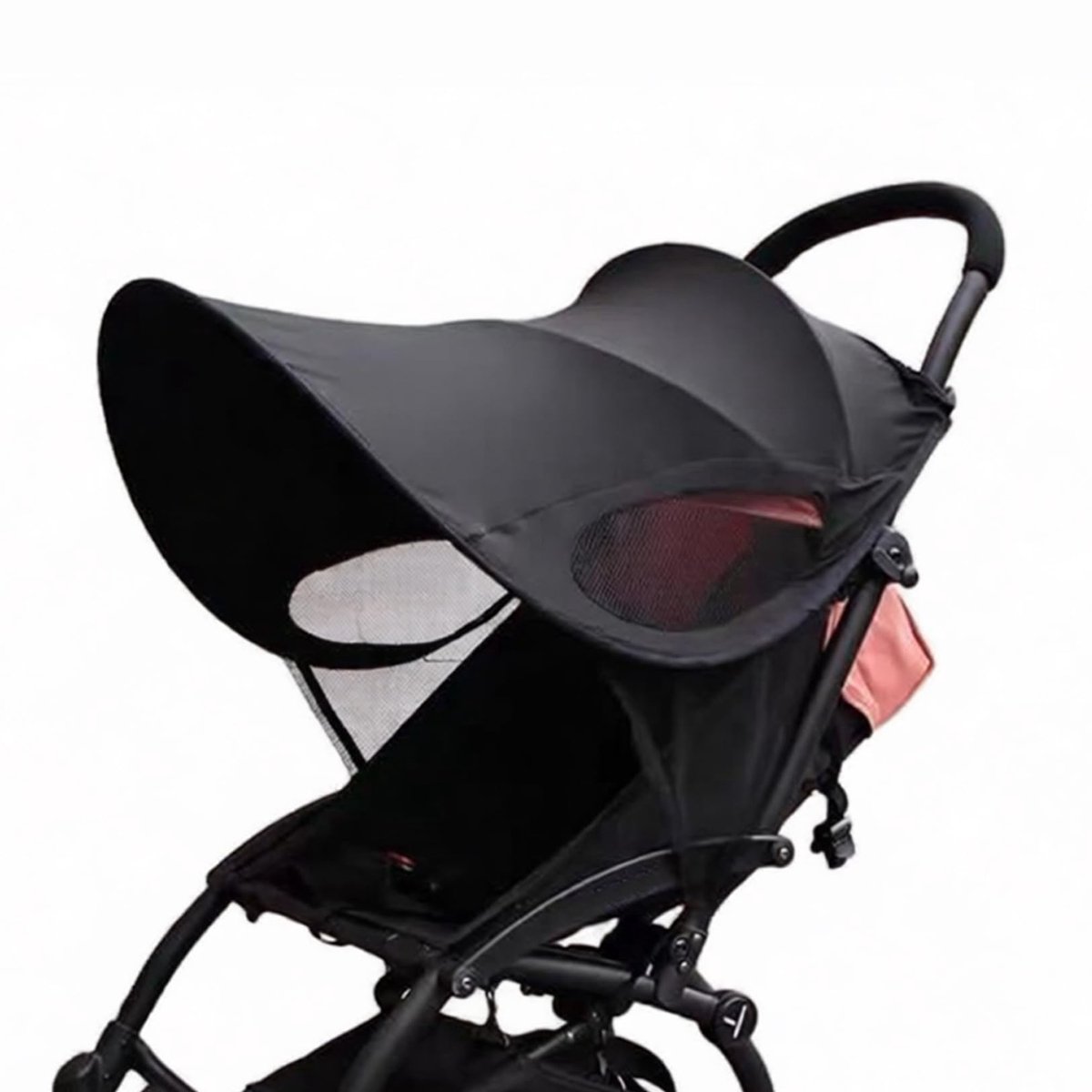 Zonnescherm voor kinderwagen - universele zonnekap voor kinderwagen - buggy - wandelwagen - parasol met UV-bescherming - opvouwbaar en afneembaar.