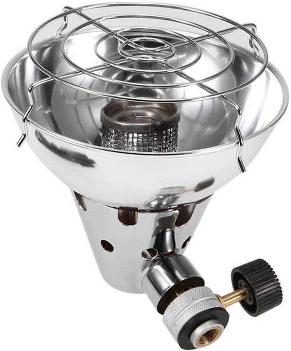 Draagbare Gasverwarming voor Kamperen, Mini Tentverwarming, Rvs, Ideaal voor Buiten, Compacte Verwarming met Verstelbare Stand en Opbergtas voor Kampeertocht en Backpacken