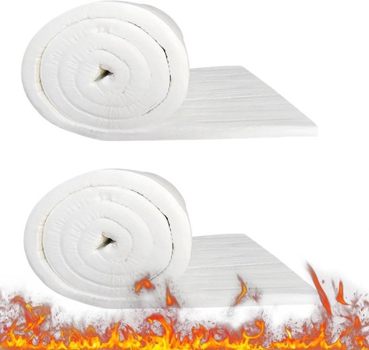 Keramische vezelmat 610x400x25 mm isolatiemat voor ovens en pelletkachels - isolatiewol - temperatuurbestendig tot 1260°C