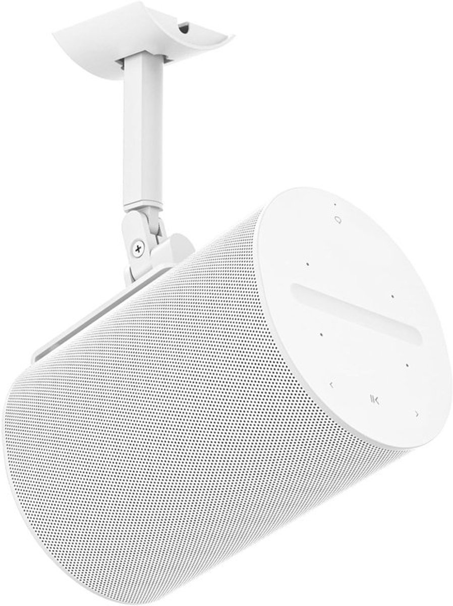 Verstelbare Wand- en Plafondbeugel voor Draadloze Speakers - Geschikt voor Era 100, Met Kantel- en Draaimogelijkheden, Wit, Ideaal voor Thuisgebruik en Geluidsoptimalisatie