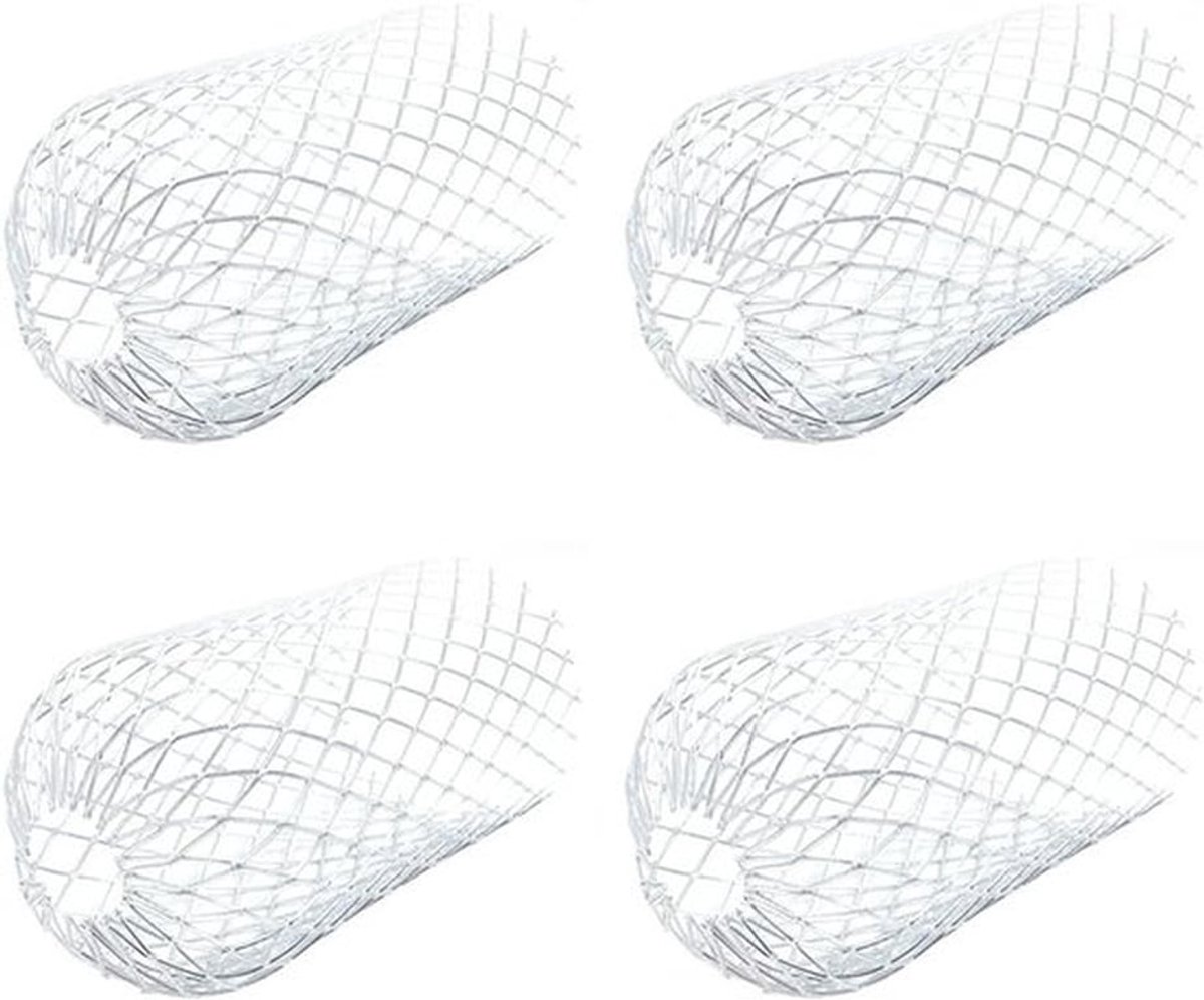 Dakgootbescherming - Maasfilter - Voorkomt verstopping - Aluminium - Regenpijp - Afzettingen - Geschikt voor buizen - Zwart - 4 stuks dakgootbescherming, zeef, die verstopping voorkomt, afzettingen door verstoppende buizen (6,7 inch)