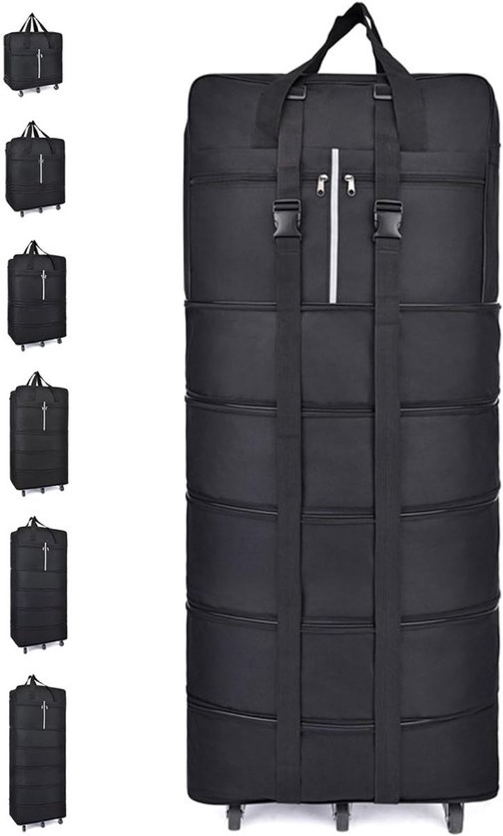 Extra grote opvouwbare reistas met wielen - 185L bagage, ideaal voor kamperen en reizen, ruime duffelbag voor mannen en vrouwen, 50"x20"x11