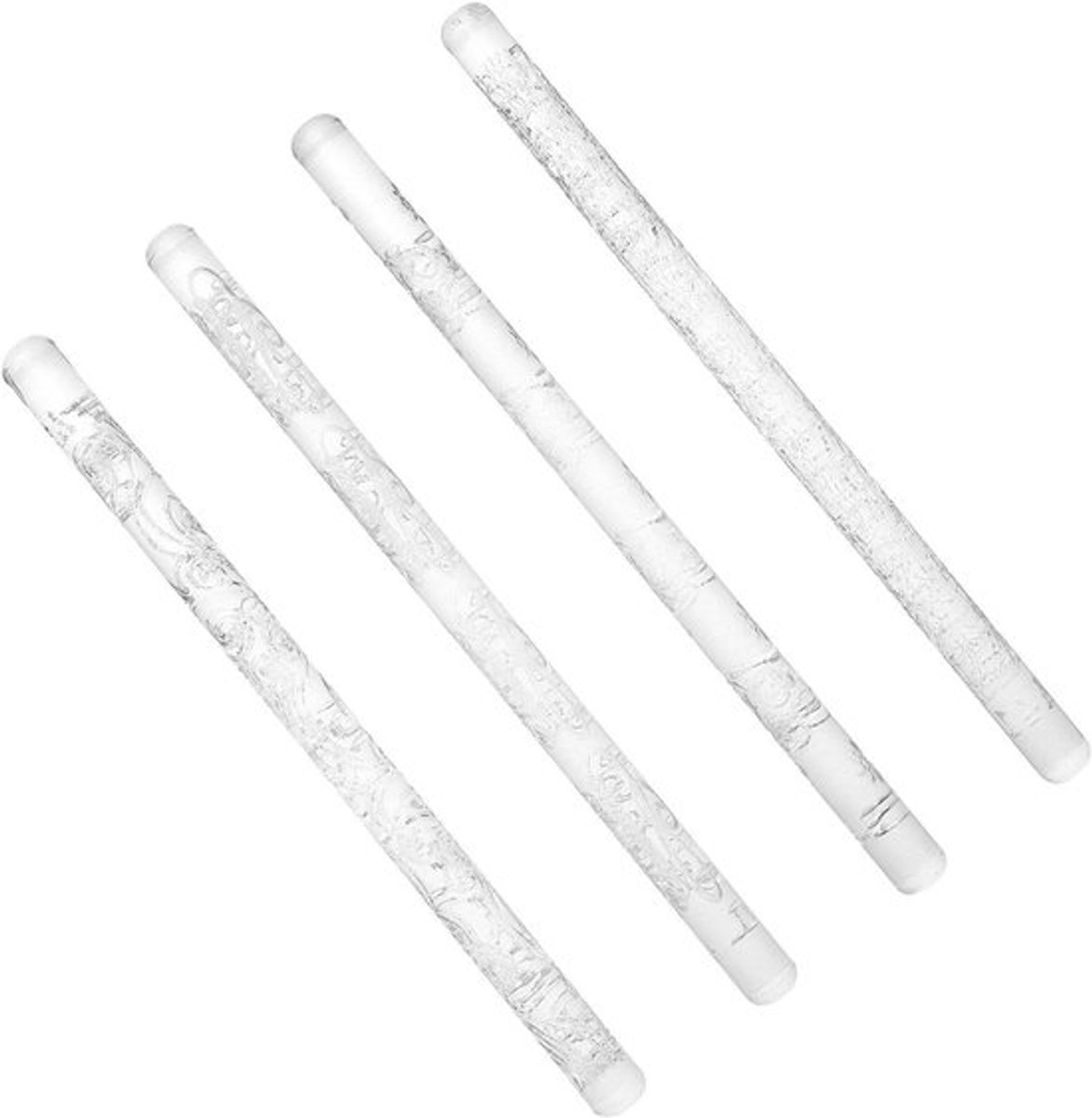 Embossing Acryl Deegroller voor Bakken Fondant Suiker Craft - Met Patronen - Cake Decoratie 6.3 Inch Lang