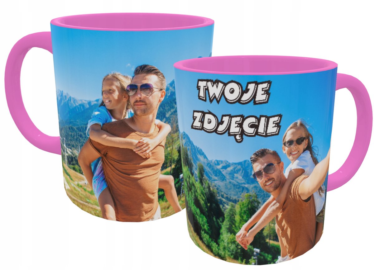 Roze Mok met Eigen Foto en Tekst - 330 ml