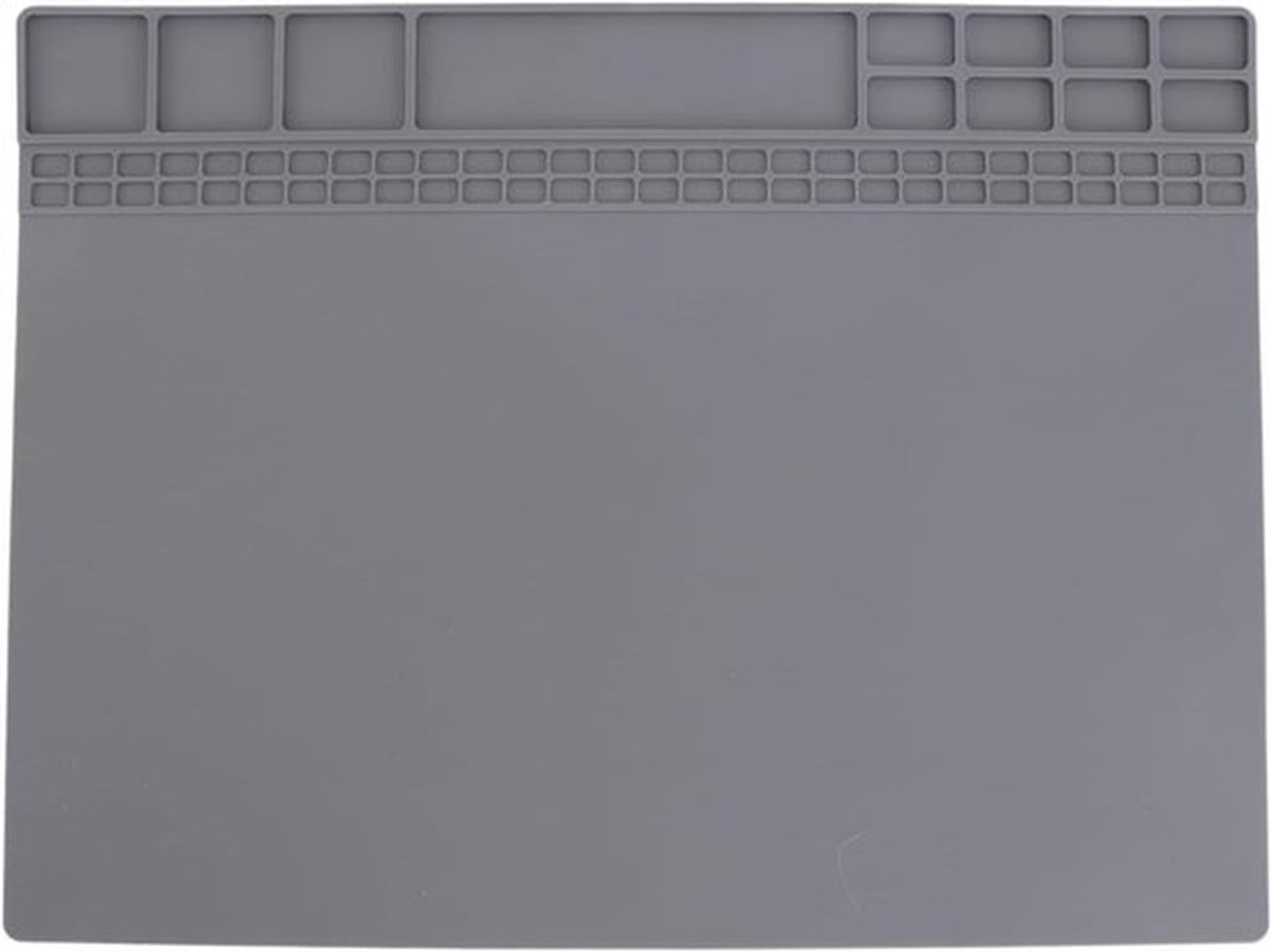 Warmte-isolatie - Siliconen - Werkmat - Multifunctionele - Antislip - Hoge temperatuurbestendige - Reparatiesoldeermat - Grote - Antistatische - Magnetische - Elektronische - BGA - Compatibel met - Blauw