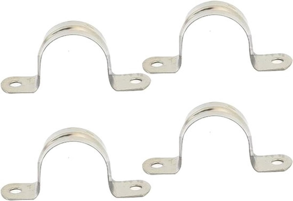 Pijp riem Klem - 304 Rvs - 110mm - U Vormige - Bandjes - Zadel Clip - Twee Gat - Buis Riem - Spanning Clips - U-Tube - Ring Slang Klem - Geschikt voor - 4 STKS - Kleur of model