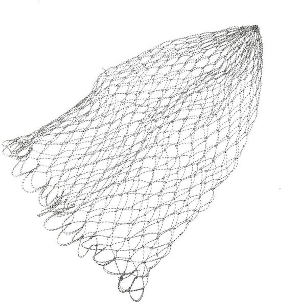- Visnet voor vliegvissen - Steelhead zalm forel - 60 cm - dubbele lijnen - kajak meerval bas - geschikt voor zoetwater en zoutwater