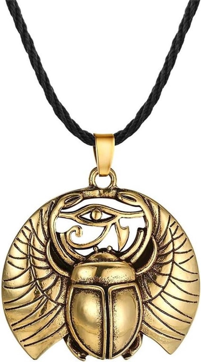 Oog van Horus Ketting - Scarab Hanger van Sterling Zilver en Ankh Amulet - Oude Egyptische Beschermingshanger voor Dames