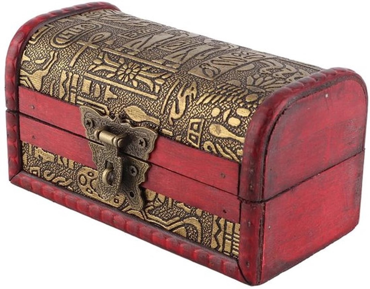 Sieradendoos Houten - Sieraden Opbergdoos - Vintage Europese Stijl - Juwelenkistje - Klein Formaat - Duurzaam Houtmateriaal - Juwelendoos