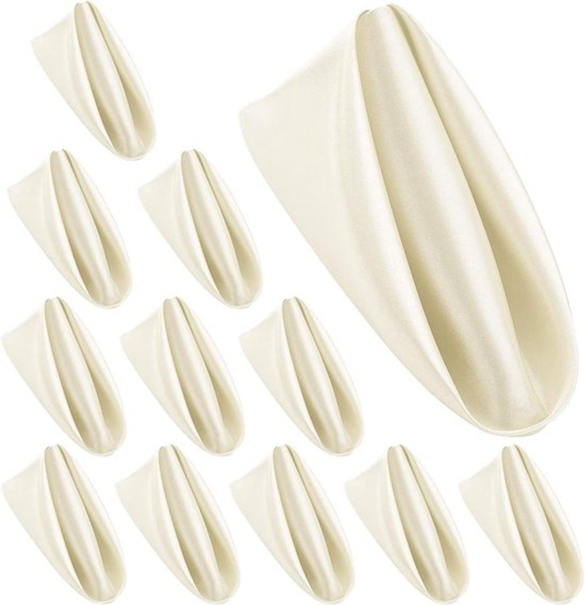 - Stoffen Servetten - Herbruikbaar - Vierkant - Wasbaar - Tafeldecoratie - Binnen en Buiten - Feesten - Bruiloft - Verjaardag - Familie - Beige - 30 x 30 cm - Geschikt voor Tafeldecoratie Set van 12 Stuks.