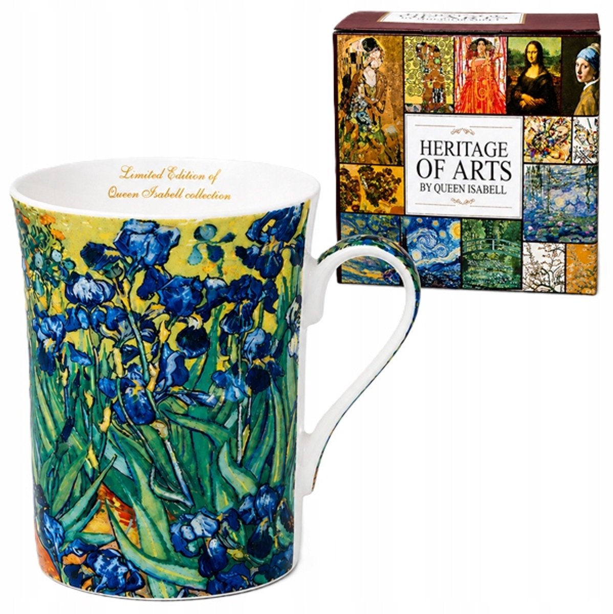Koningin Isabell Van Gogh Iris porseleinen mok 300ml - Luxe Cadeau