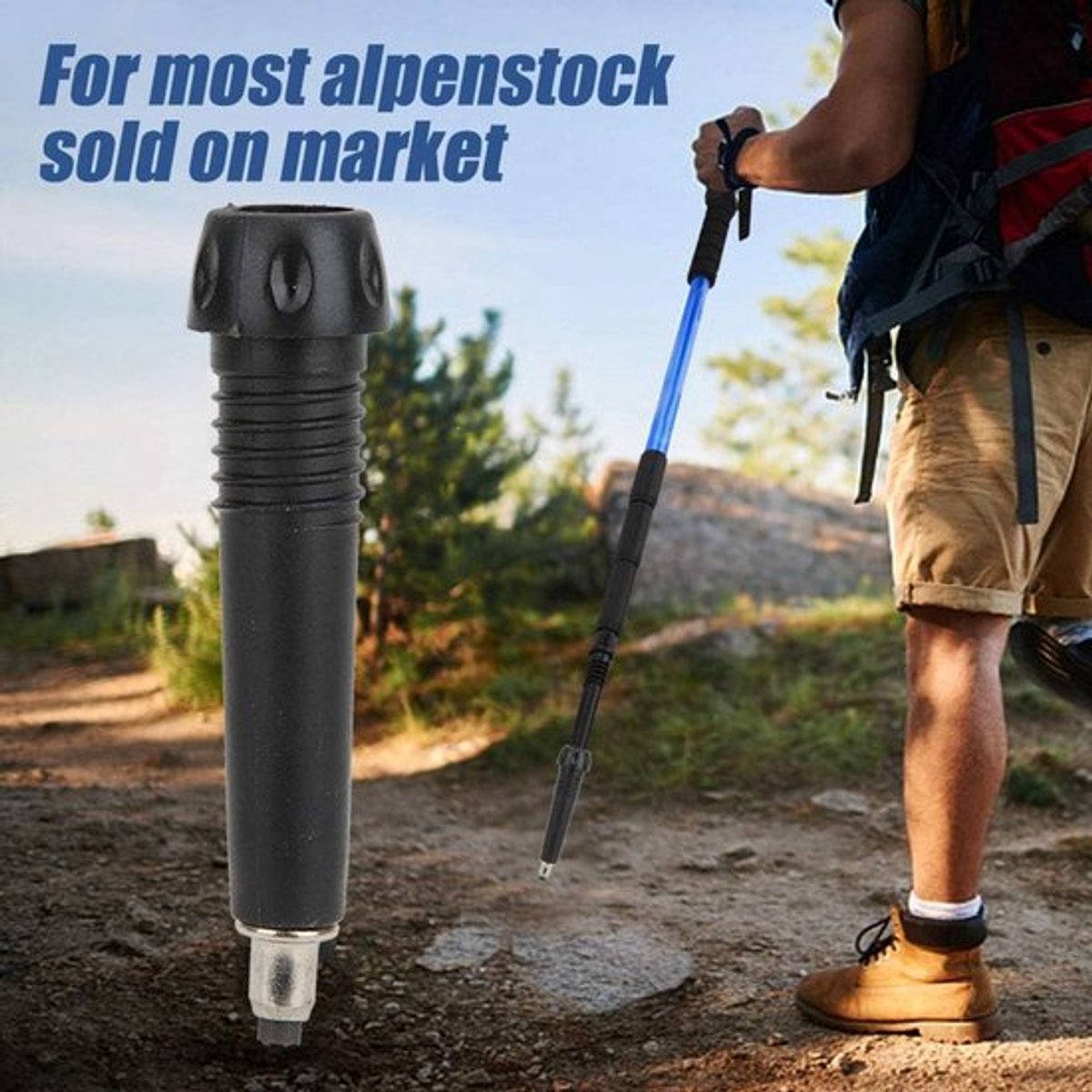 Alpenstock Tip Set - 4 Stuks, Draagbare Alpenstock Trekkingstok Tip voor Wandelen en Trekking