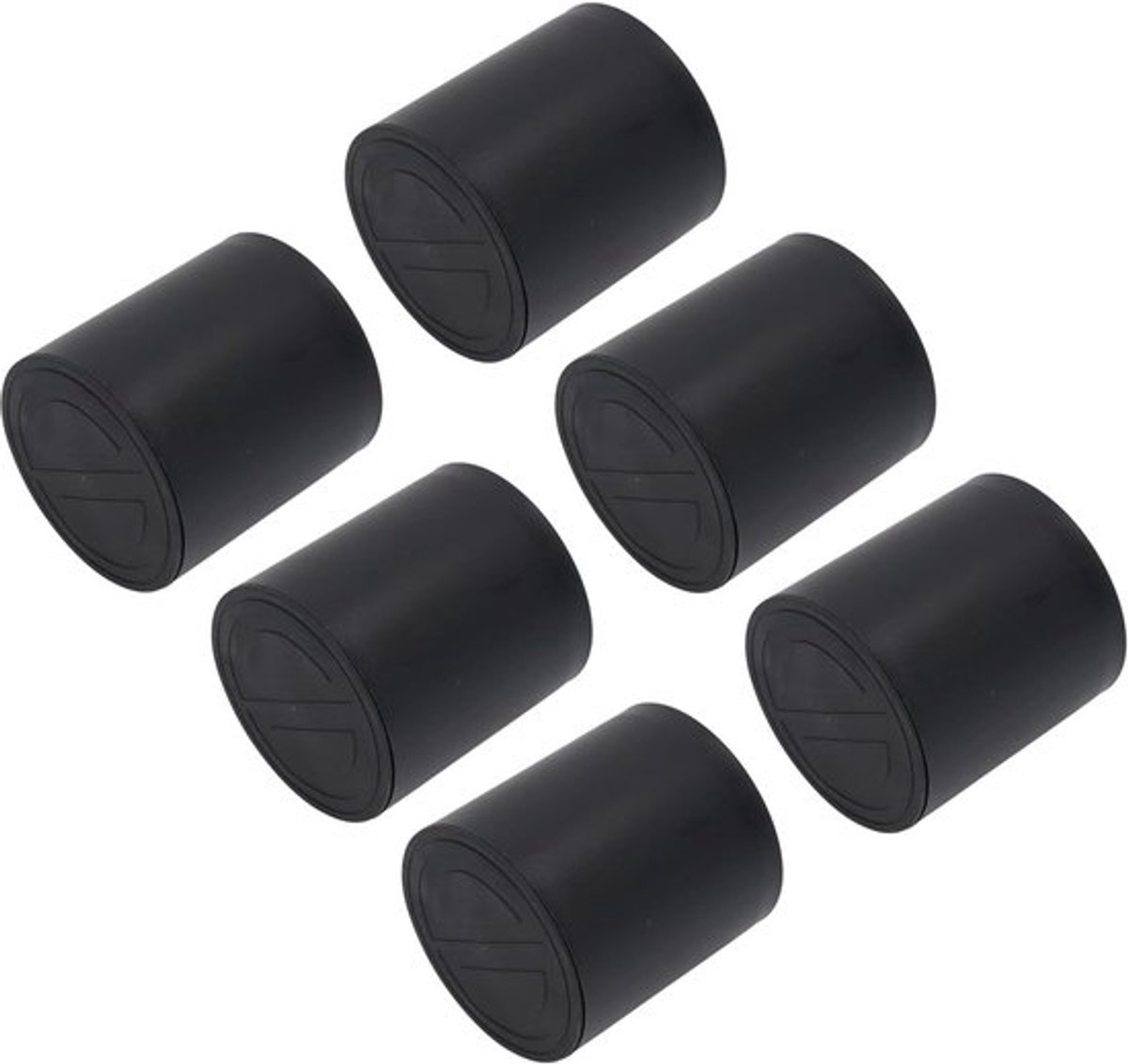 4 inch meubelverhogers - pootverhogers - Zwart - 6 stuks kunststof - vergroot opbergruimte - ronde verhogers voor bank/bed