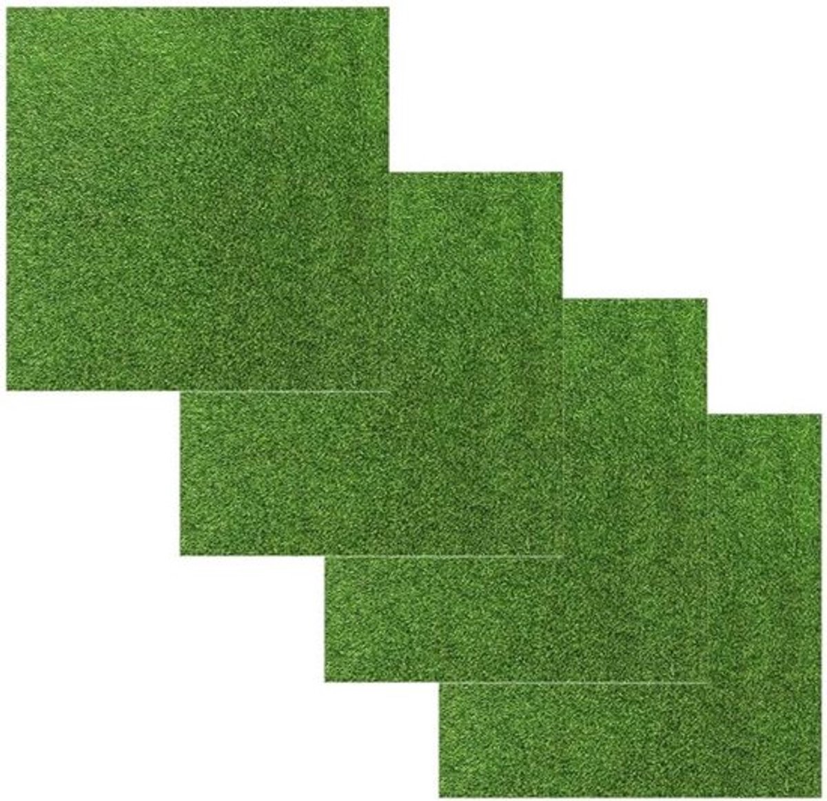 - Kunstgras tapijt - Miniatuur - Mos simulatie - Poppenhuis - Tuin ornament - Doe-het-zelf decoratie - Geschikt voor DIY - Groen - Model 4 stuks - 6"x 6"