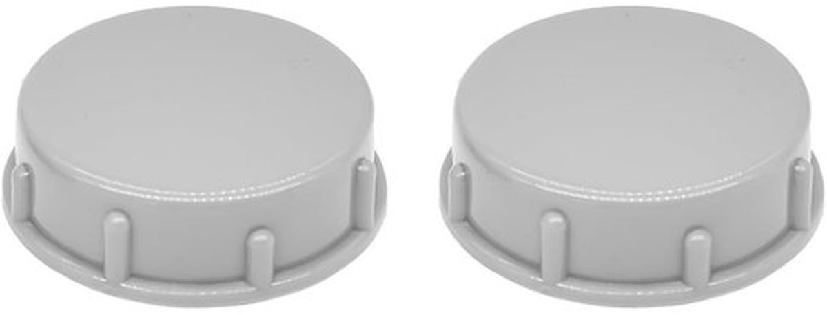 Buiseindkappen 56 mm - Kunststof - Afsluitdoppen met Binnendraad - 2 Stuks - Afdichtringen - Geschikt voor Afvoerleidingen - Afsluitdop