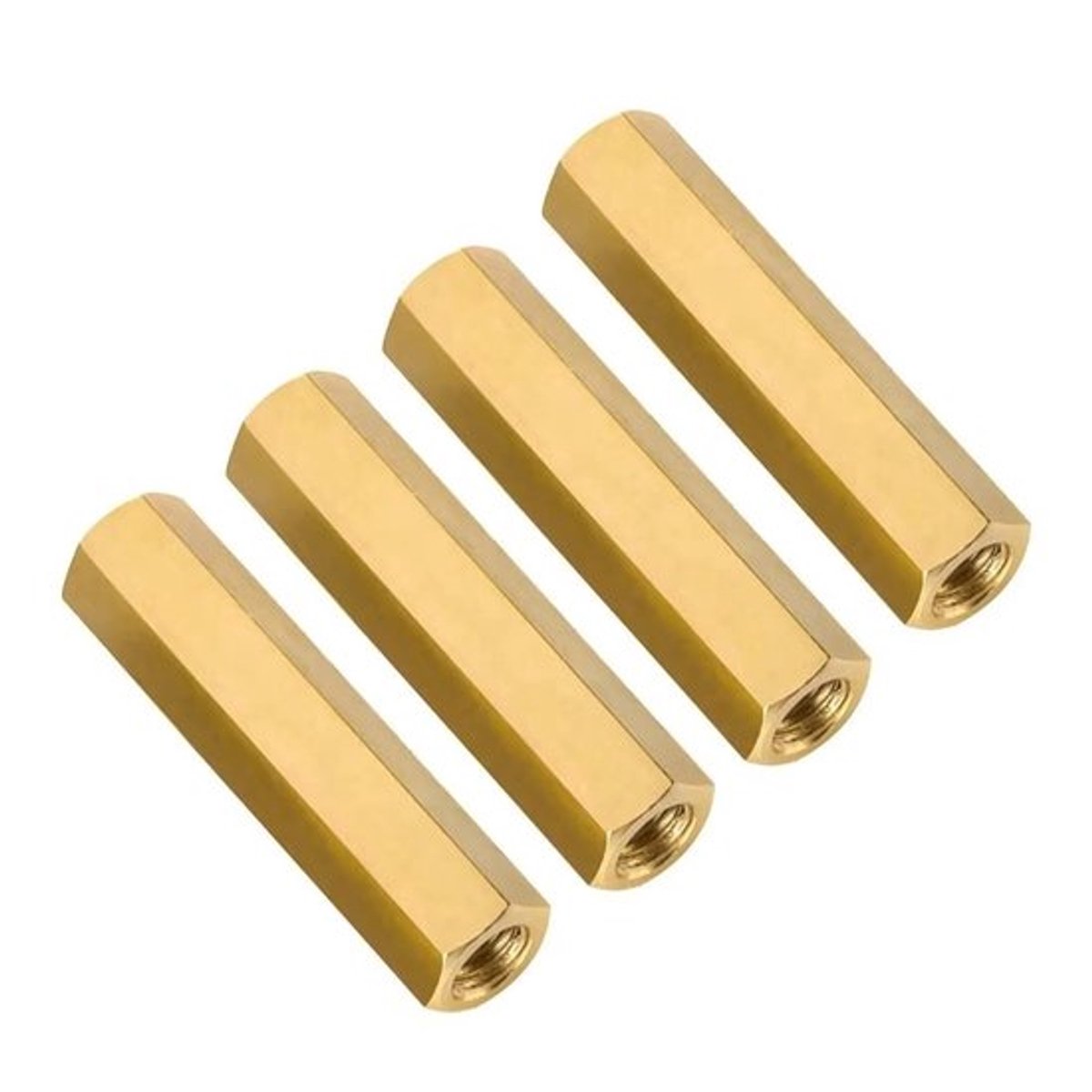Vrouwelijke Hex Spacer - Messing bevestigingsmiddelen - Goud - M2.5x11mm - Ruimte tussen componenten - Geschikt voor diverse projecten