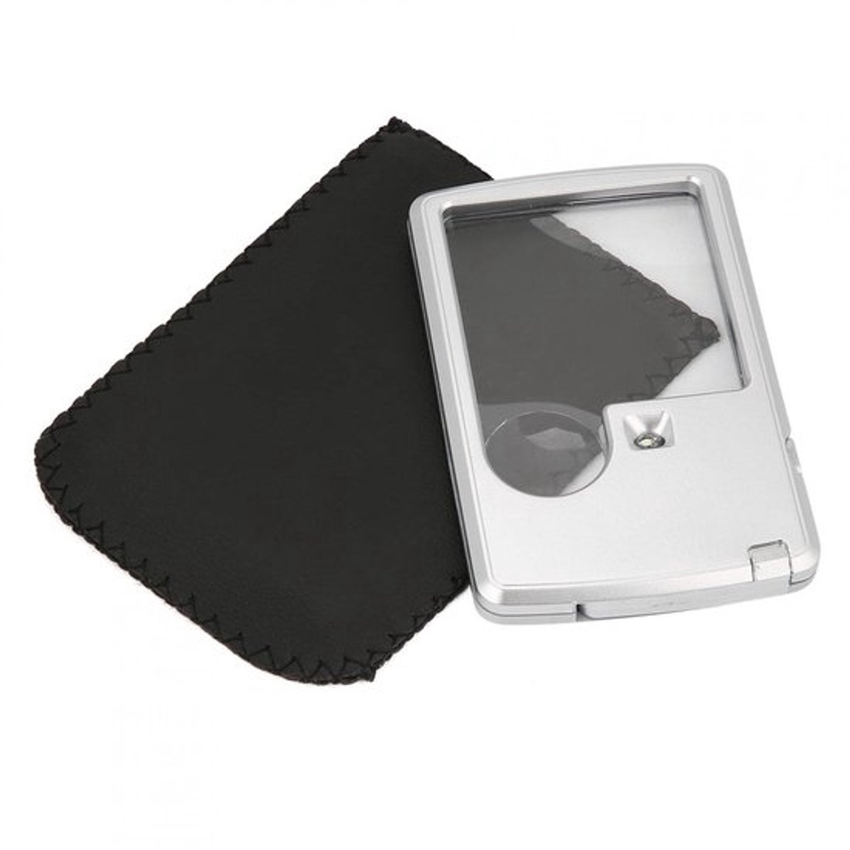 Pocket Vergrootglas met LED Licht en Lederen Case