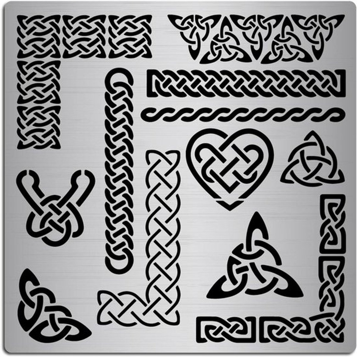Sjablonen voor Schilderen - Viking Patronen - Herbruikbare - Metalen - Triquetra Knoop Stencil - Wicca - Muur Canvas Meubels - Brandend Hout - Pyrogravure Geschikt voor Hout Schilderen - KLeur of model - 6.3 Inch.