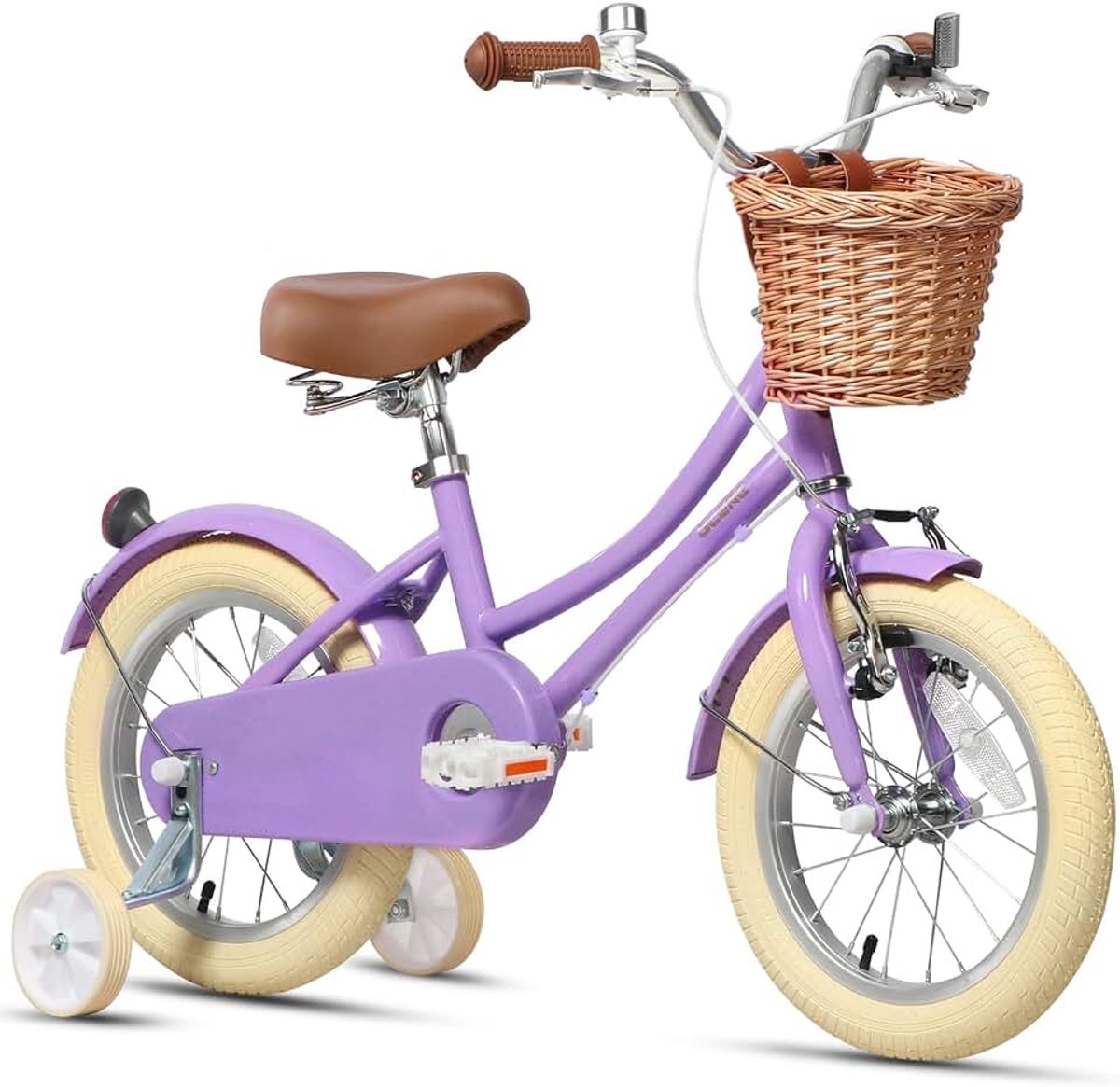 Meisjesfiets Met Mand voor Kinderen van 3-10 Jaar 12 14 16 18 20 Inch Met Bel en Stabilisatoren Kleuren