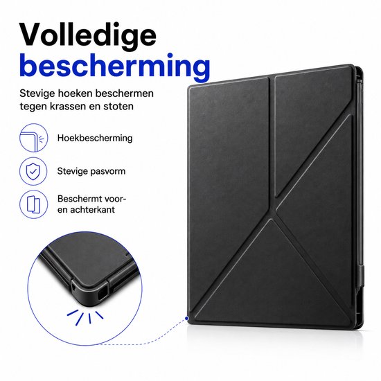 Remarkable Paper Pure hoes - Geschikt voor Remarkable Paper Pure 10.3" (2026) - 360 Graden Draaibaar - Lichtgewicht Magnetische hoes - Automatische slaap-/waakfunctie - Hoogwaardige waterdichte PU leer - Zwart — afbeelding 2