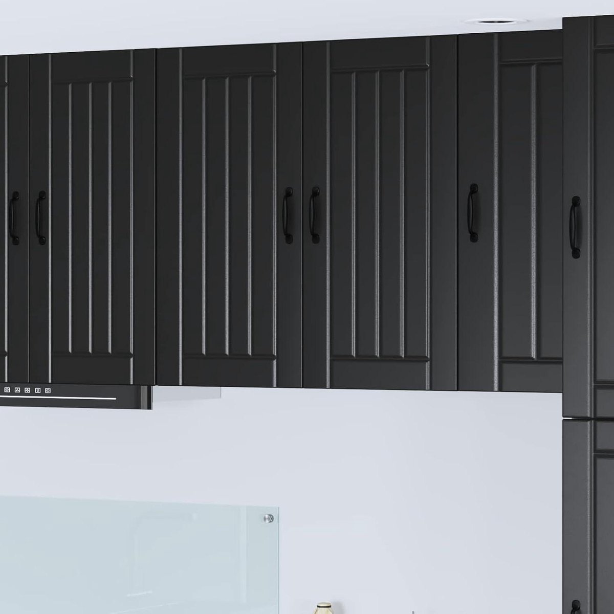 Keukenkast - Opbergkast - Keuken organiseren - Duurzaam houtmateriaal - 80 x 31 x 80 cm - Zwart