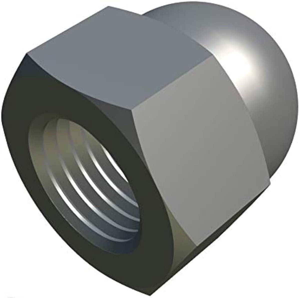 Dome Zeskantmoeren Hex Cap Nuts Afdekdoppen Schroeven van Verzinkt Staal voor Schroeven/Bouten - Beschermkap Dopmoer Gecertificeerde Standaard DIN 1587 Eikelmoer (14mm)