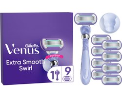 Gillette Venus Extra Smooth Swirl - Voor Een Extra Gladde Scheerbeurt - 1 Handvat - 9 Scheermesjes