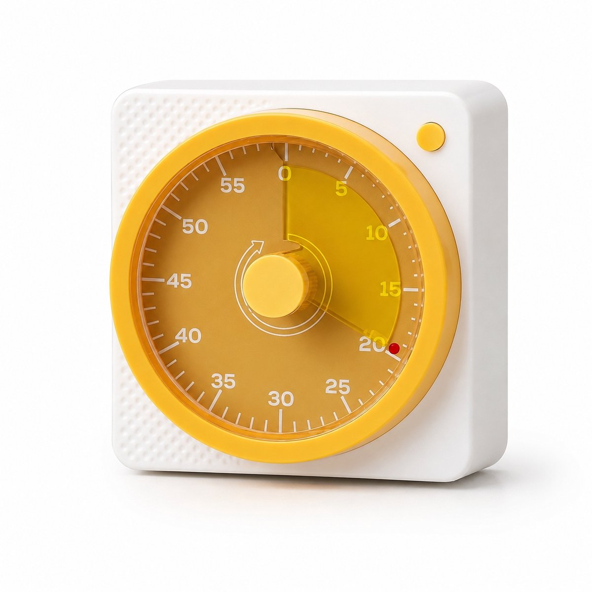 Bobypet - Visuele Kookwekker voor Kinderen - Mechanische Keukentimer Zonder Batterij - Time Manager met Luid Alarm - Voor Studie, Klaslokaal en Keuken - Geel