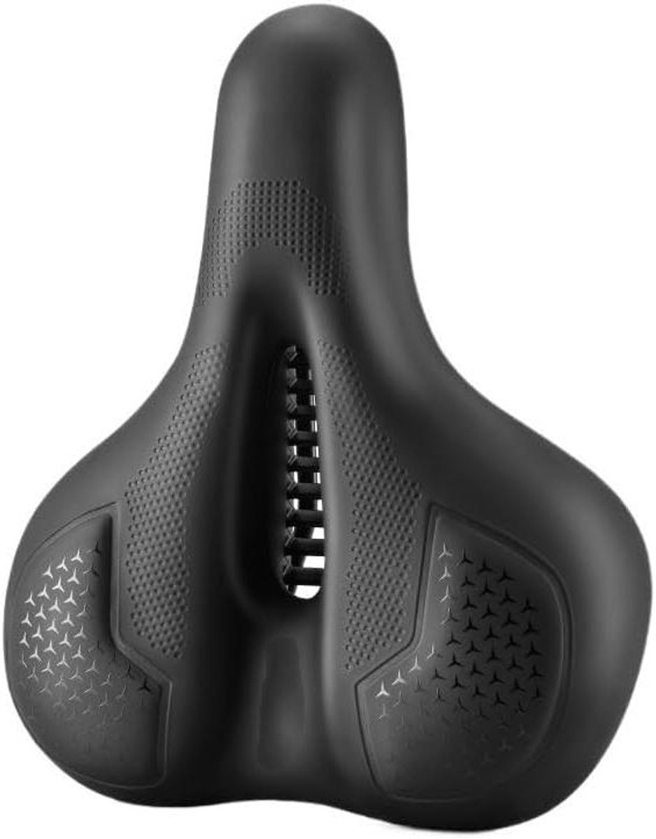 Fietszadel Comfort - Fietsstoel Zadel - Comfortabel Fietsen - Schokabsorberend Kussen - 300 g - Zwart