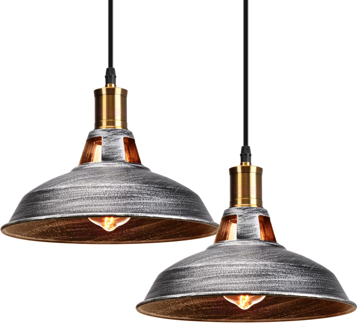 Hanglamp 27 cm - industrieel metaal - retro kroonluchter - ideaal voor woonkamer - SnelShoppen