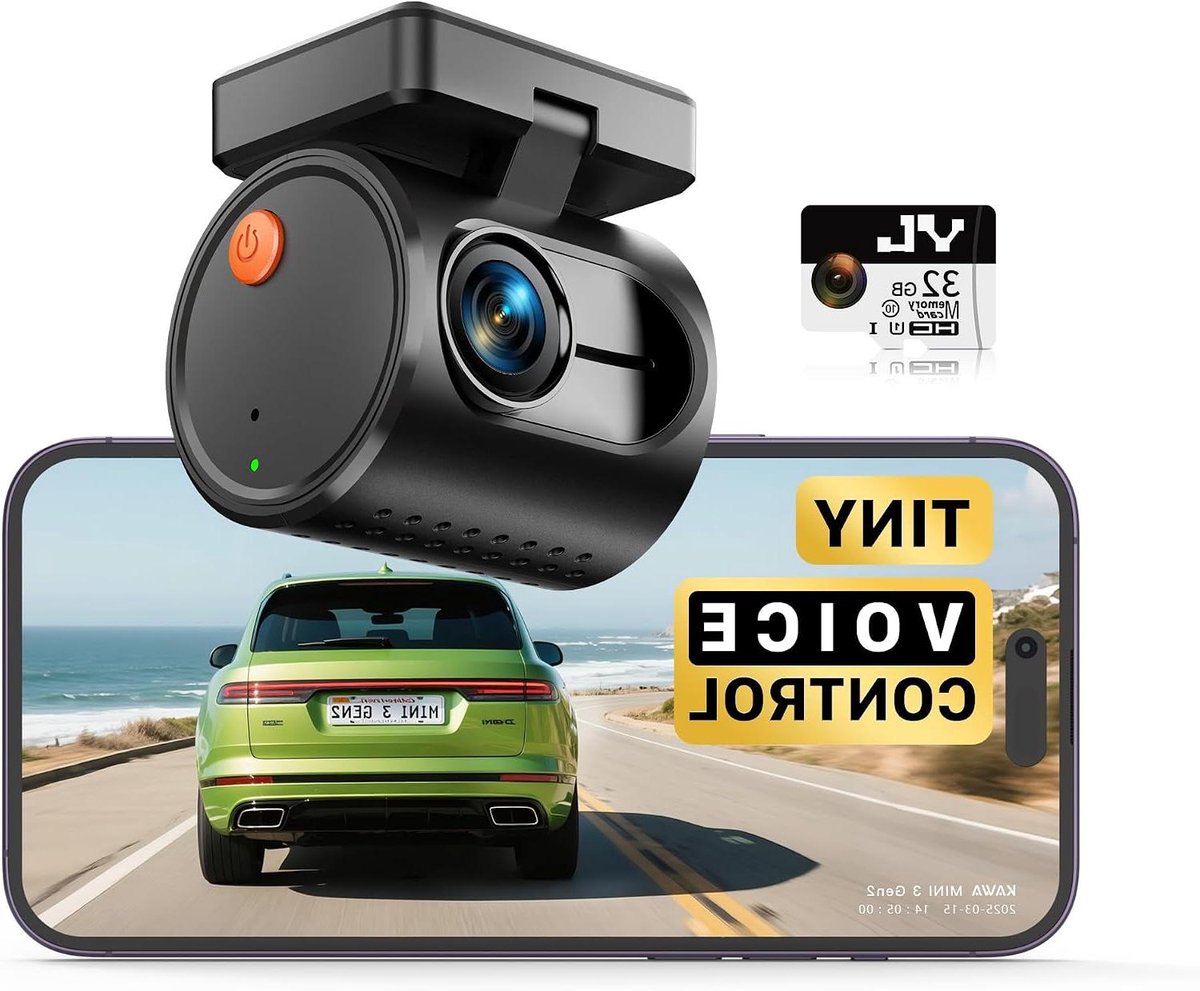 Compacte Dashcam - Mini Camera - Veilige Rit - 2K QHD Opname - 32GB Inbegrepen - Zwart