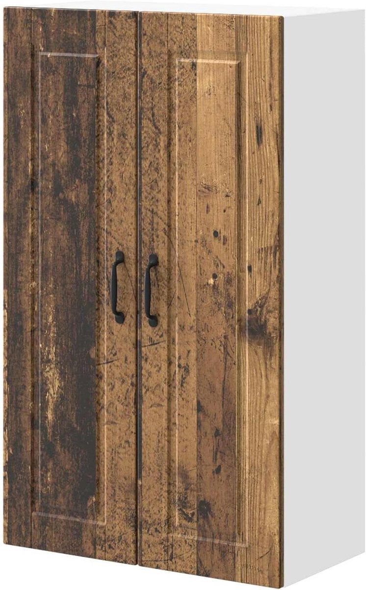 Keukenkast Hout - Servieskast Keuken - Keuken Organiseren - Slank Wanddesign - 60 x 31 x 100 cm - Oud Hout