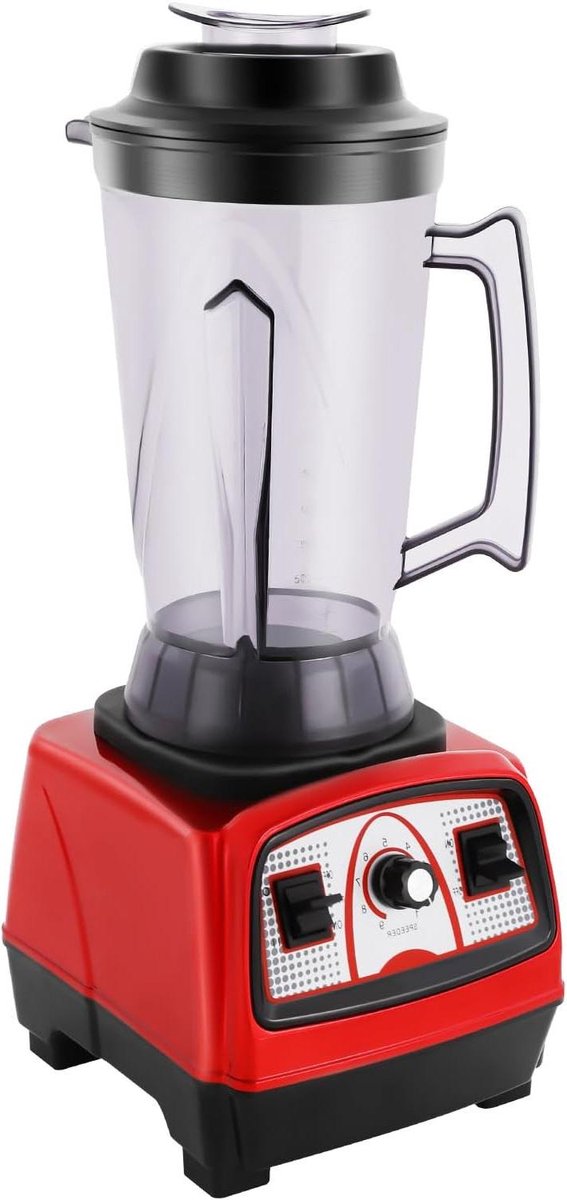 Krachtige staande mixer - Keukenmachine blender - Smoothies maken - 2200W motor - 4 liter kan - Rood