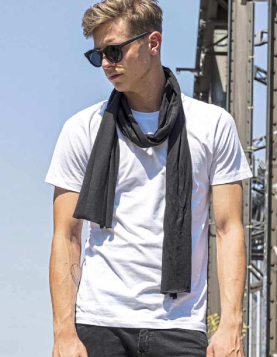 Build your Brand Jersey Scarf BY063 - White - One size