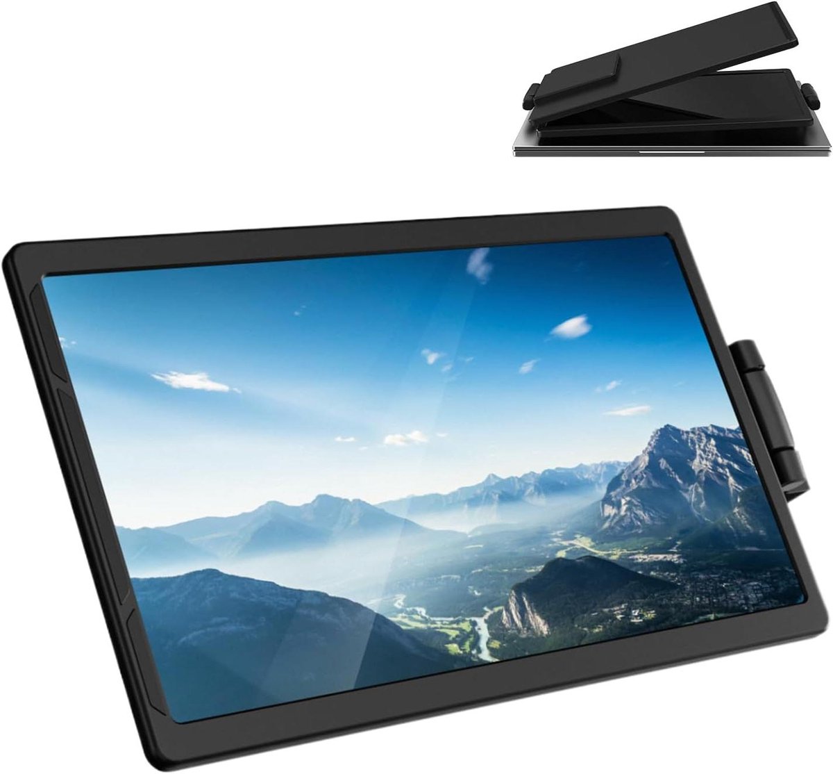 Draagbare Monitor - Extern Scherm Laptop Uitbreiding - Multitasken Onderweg - Ultradun Ontwerp - 133 inch - Zwart