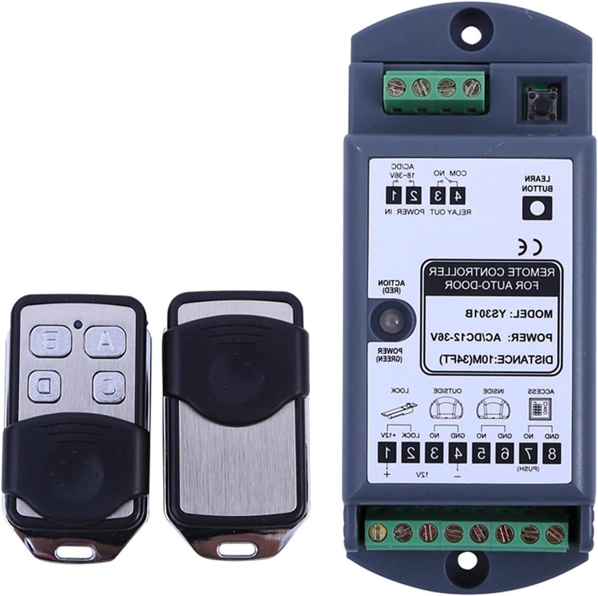Automatische Deuropener - Schuifdeur Kit - Toegangscontrole - Met Afstandsbediening - 123x50x32mm - Zwart