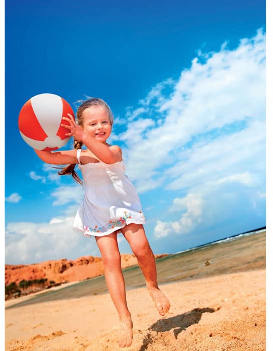 opblaasbare waterballen set van 6 - oranje - ideaal voor strand en zwembad - leuk voor kinderen en volwassenen - SnelShoppen