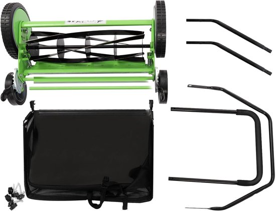 Handgrasmaaier - Kooimaaier Spindelmaaier - Gazon Onderhouden - Motorvrij Stille Werking - 50 cm - Groen/Zwart — afbeelding 5