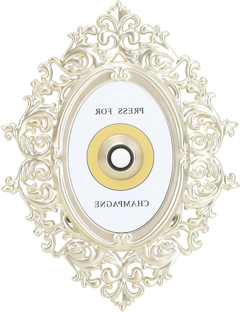 Champagne Deurbel - Decoratieve Knop - Huis Versieren - Europees Vintage Design - 20 x 15 cm - Goudkleurig