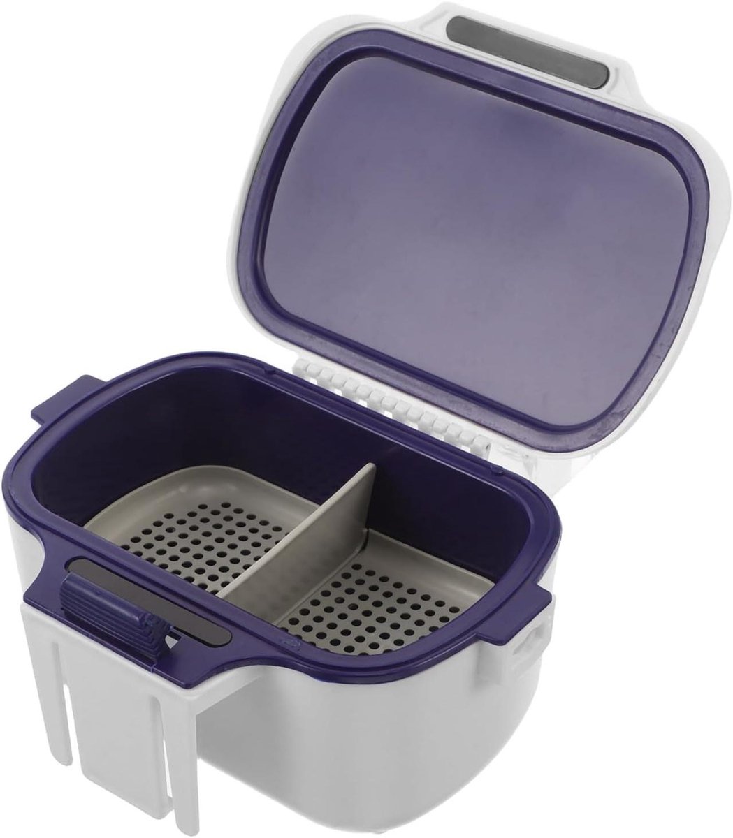 Aasdoos met Vakken - Levende Opslag - Vis Aas - Dubbele Isolatie - 15x11.5x8cm - Wit
